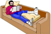 چگونه از تورم اندام بدنبال گچ گیری پیشگیری کنیم