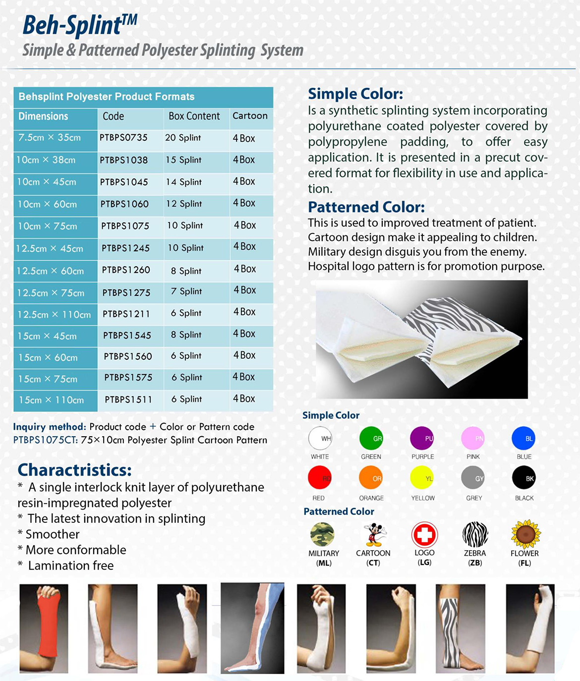 Simple and Patterned Polyester Splinting Simple and Patterned Polyester Splinting